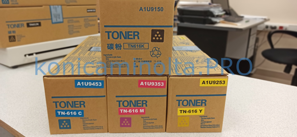 Тонер TN-616M совместимый для Konica Minolta пурпурный A1U9353