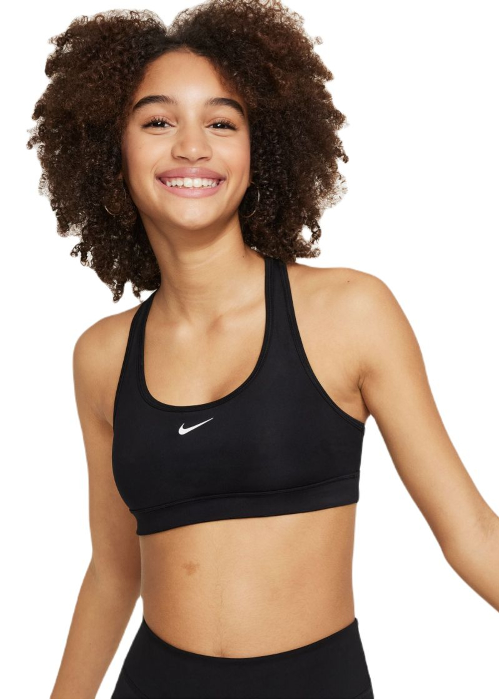 Детский спортивный лифчик Nike Girls Swoosh Sports - black/white