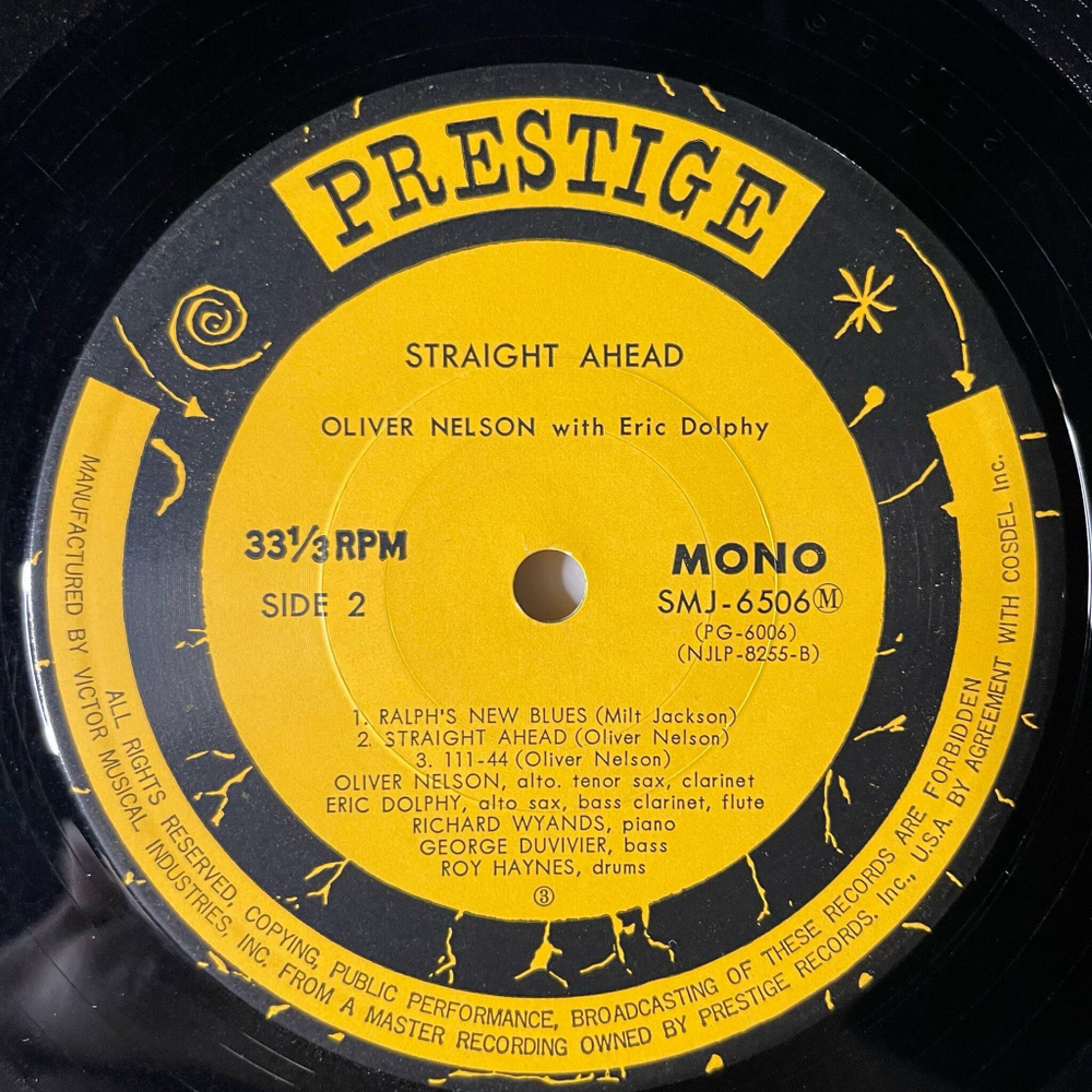 Винтажная виниловая пластинка LP Oliver Nelson With Eric Dolphy Straight Ahead (Japan 1976) (No Obi)