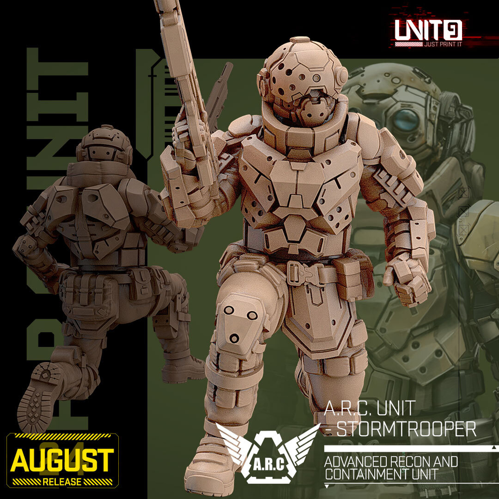 Подразделение штурмовиков АРС Cyberpunk - A.R.C. Unit - Stormtroopers 32mm Миниатюры