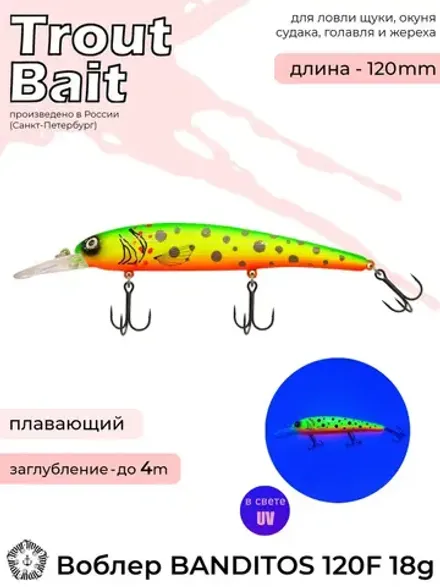 Воблер Trout Bait Bandit 120 F (до 4 м) 19 гр.col.032