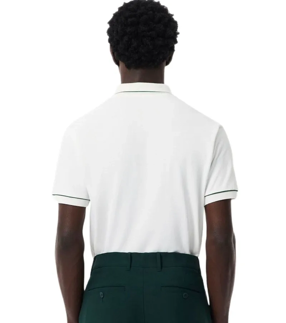Мужское теннисное поло Lacoste Heat Regulating Mini Piqué Golf - white