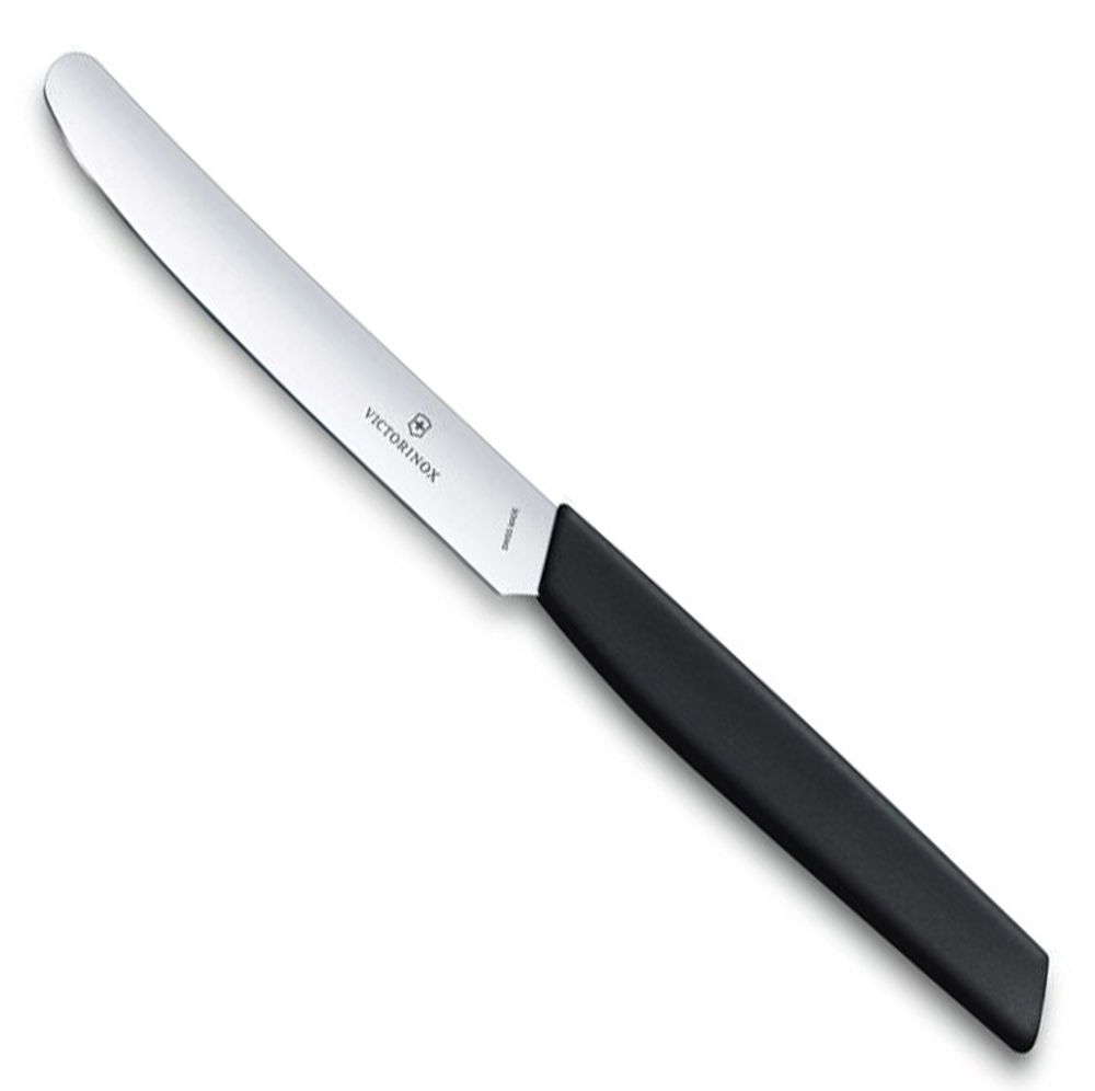 Нож Victorinox столовый, лезвие 11 см прямое, чёрный