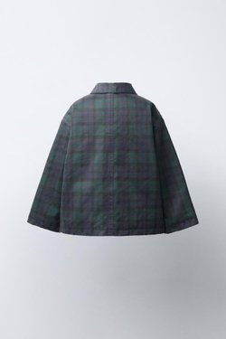 ZARA ВОЩЕНАЯ КУРТКА В КЛЕТКУ, МЯГКИЙ ЗЕЛЕНЫЙ
