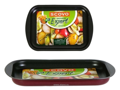 Противень 290*200*25мм "ScovO EXPERT"