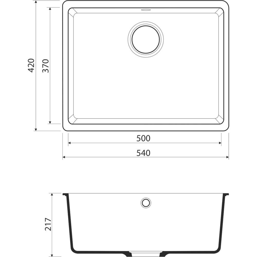 Кухонная мойка Omoikiri Kata-54-U-GR