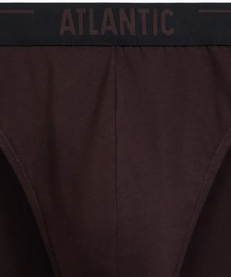 Трусы (5шт) мужские слипы спорт Atlantic, 5SMP-004, хлопок,коричневый + графитовый + черный + фиолетово-серый + каберне