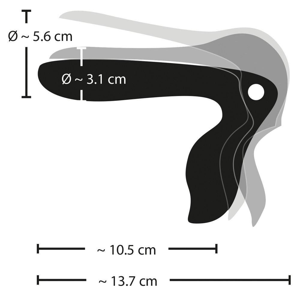 Вагинальный расширитель Vibrating Speculum с вибрацией и подсветкой (Цвет: черный)
