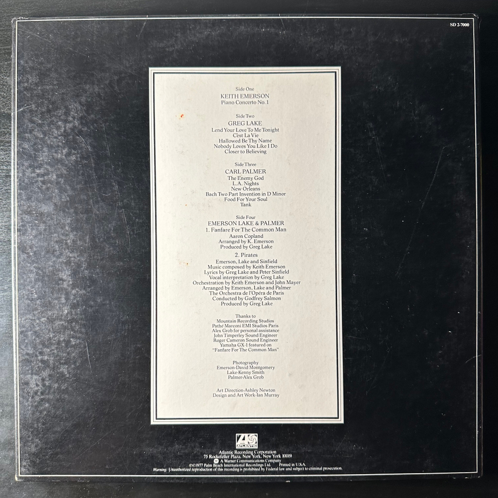 Emerson Lake & Palmer ‎– Works (Volume 1) 2LP (США 1977г.)