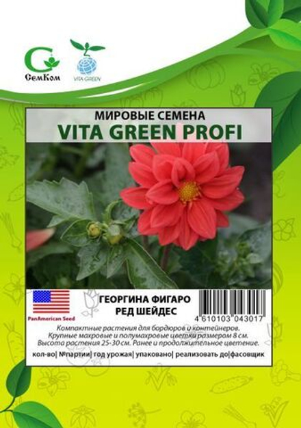 Георгина Фигаро Ред Шейдес (100шт) Витагрин Профи
