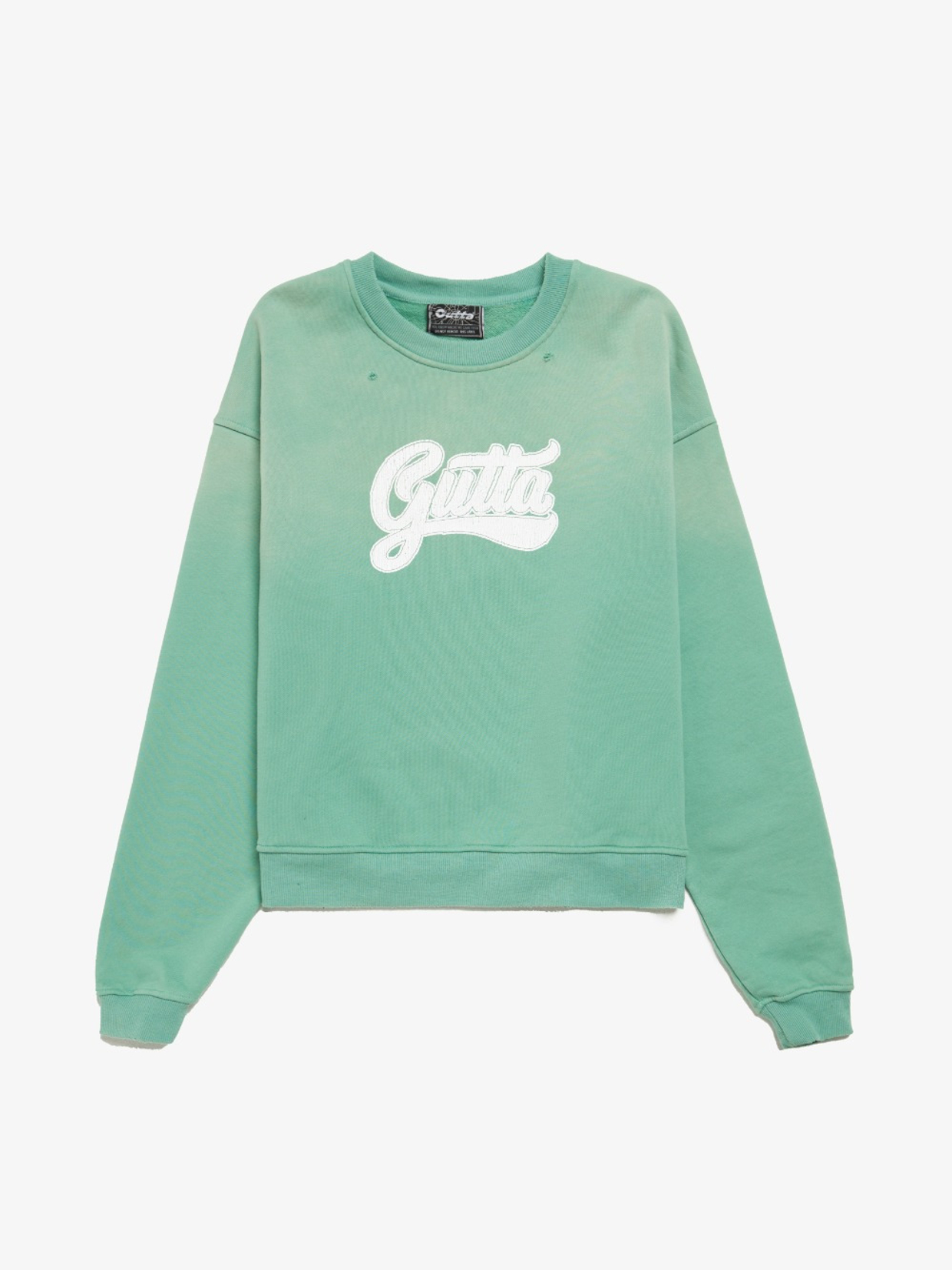 'SCRIPT' SWEATSHIRT DISTRESSED