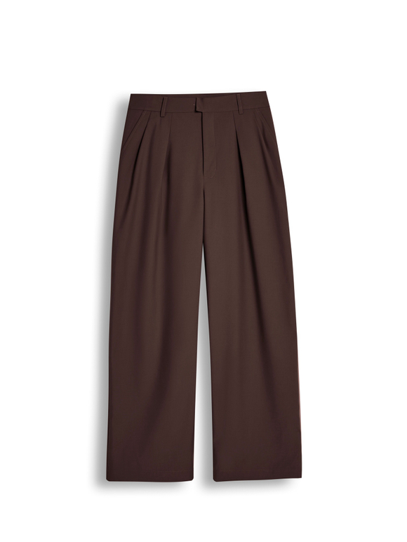 Pleated Pant - Brown (Women's)