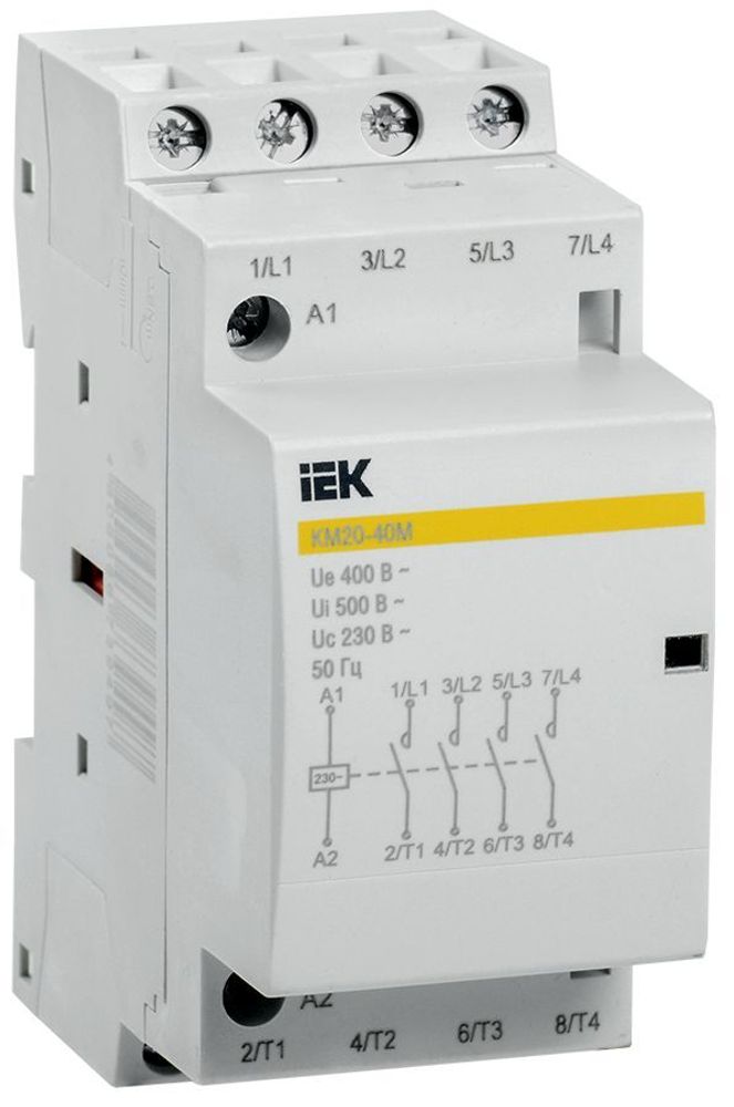 Контактор модульный КМ20-40М AC IEK Контактор модульный КМ20-40М AC IEK