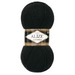 Пряжа Alize (Ализе) Lana Gold / уп.5 мот. по 100 г, 240м, 060 черный A
