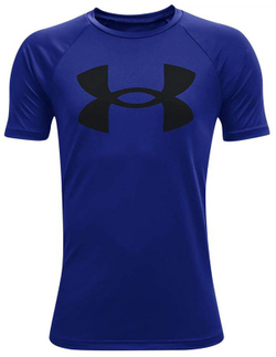 Футболка для мальчика теннисная Under Armour Tech Big Logo SS - royal/black