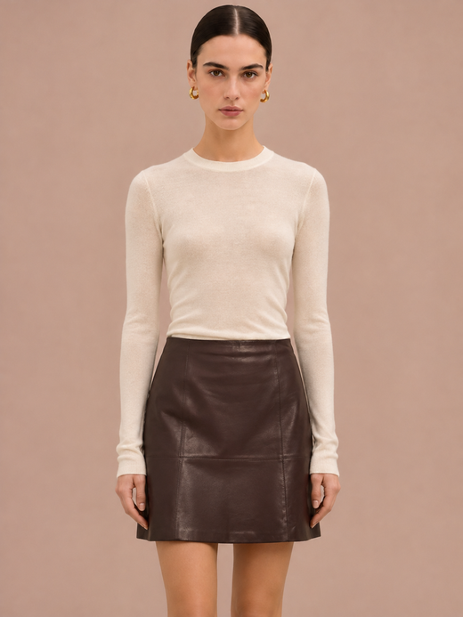 Кожаная юбка Massimo Dutti, XS