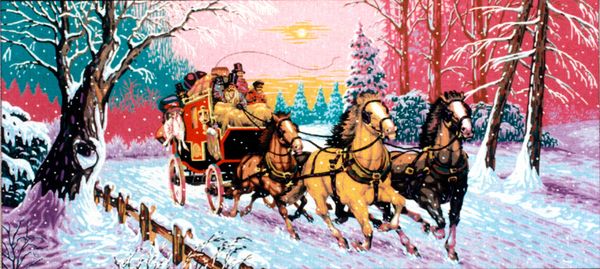 Рисунок для вышивания Soulos (канва жесткая), Тройка, 60х125 см