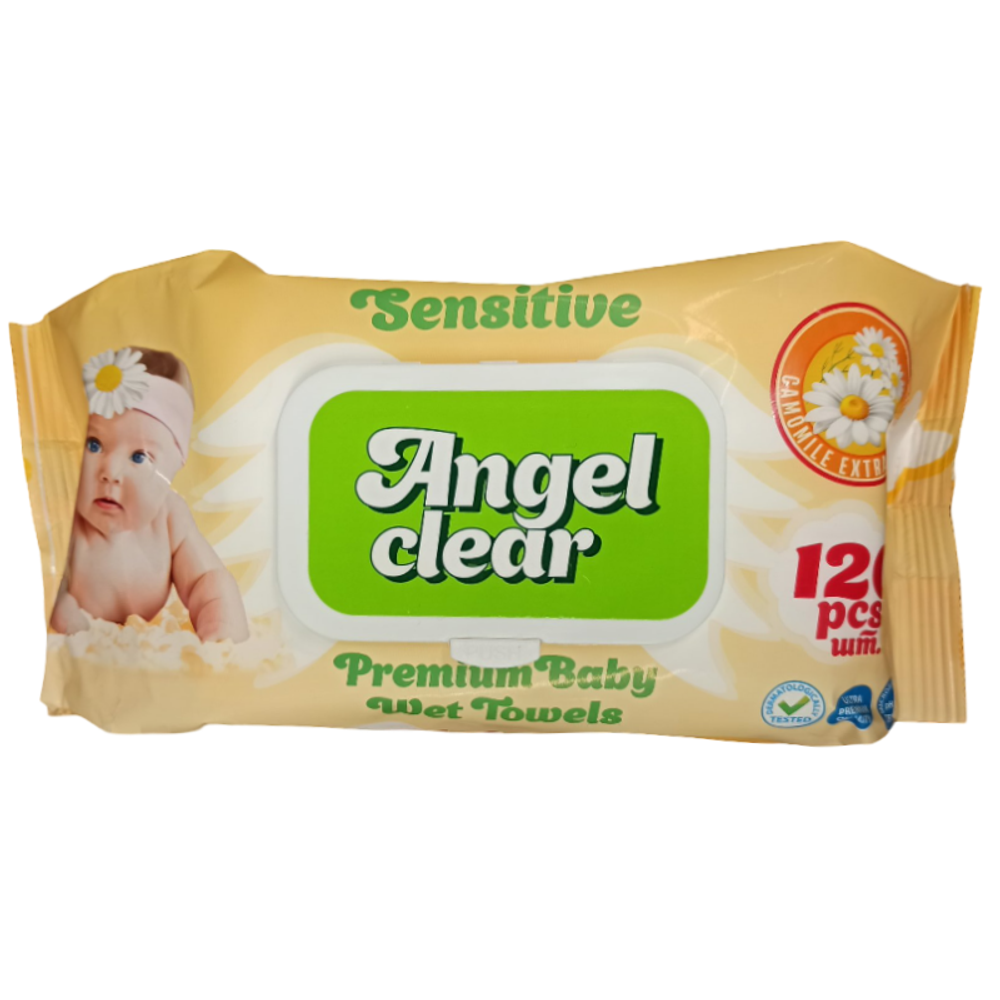 Салфетки влажные Angel clear Детские премиальные 120шт