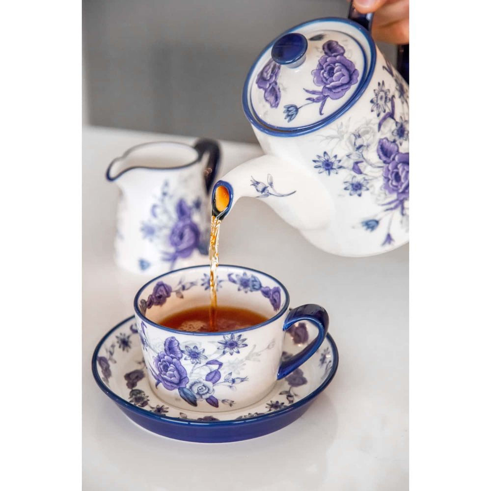 Kitchen Craft Сливочник London Pottery 250 мл Голубая роза LPBRJUGBLU