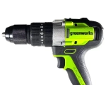 Дрель-шуруповерт аккумуляторная Greenworks Арт. 3704107UA, 24V, c 1хАКБ 2 Ач и ЗУ в кейсе