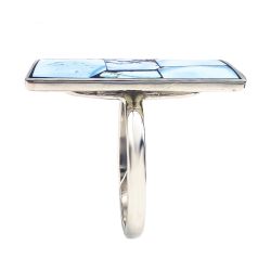Кольцо — Бирюза (мозаика), нейзильбер, размер 17,5