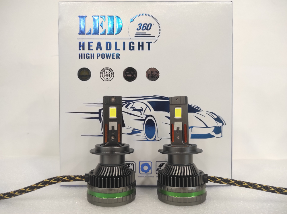 H7 (LED) / Светодиодные (H7) лампы, Galaxy (галактика) K18, 300 Вт - 12 вольт (2 шт. / комплект) НЕ