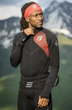 Компрессионка  Compressport Winter бег Postural Long Sleeve Top - черный