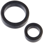 Чёрные эрекционные кольца Premium Silicone C-Rings (Цвет: черный)
