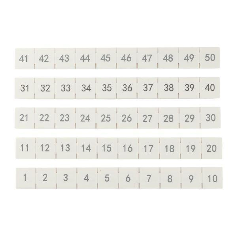 Маркировка для клемм 10/16/35/90 UT 1-50 (уп.100шт) EKF scr-ut-mrk-10-90-1-50