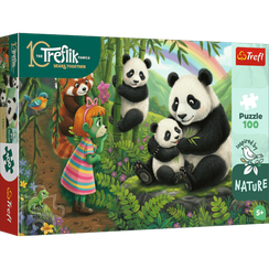Pazl \ Puzzle \ Пазлы Puzzles - "100" Inspired By Nature - Pandas / KAZSTUDIO SA The Treflik Family