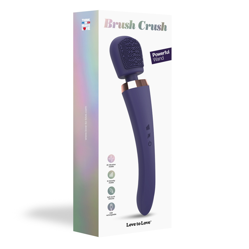 Темно-синий вибромассажёр Brush Crush (Цвет: темно-синий)