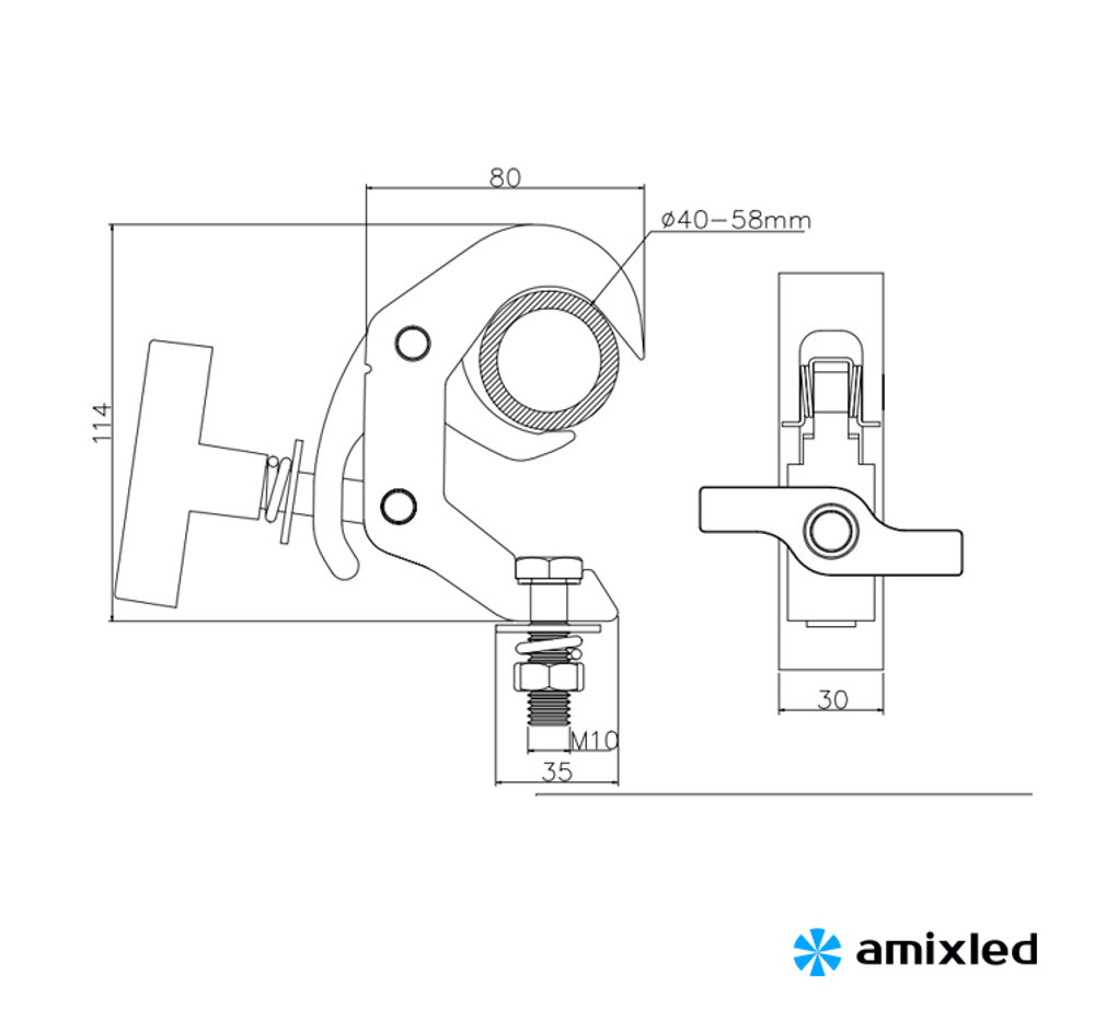 Струбцина Amixled MIDDLE 40-58 MM 250кг