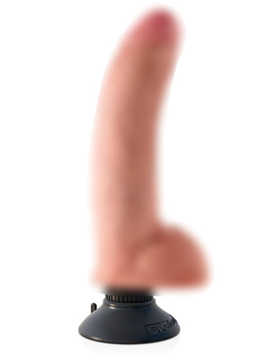 Вибратор King Cock 9" Vibrating Cock with Balls - Flesh Pipedream 540921PD