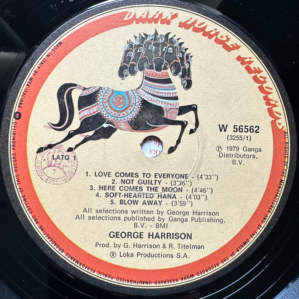 George Harrison - George Harrison (Италия 1979г.)