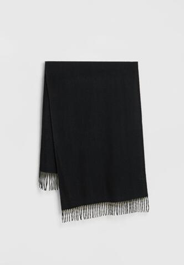 STRADIVARIUS Шарф из начесаных ниток, черный