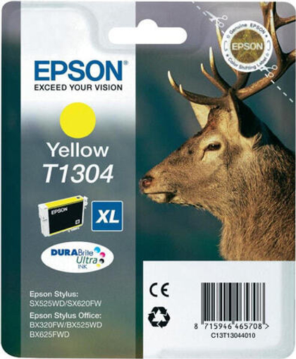 Epson Stag Singlepack Yellow T1304 DURABrite Ultra Ink C13T13044010