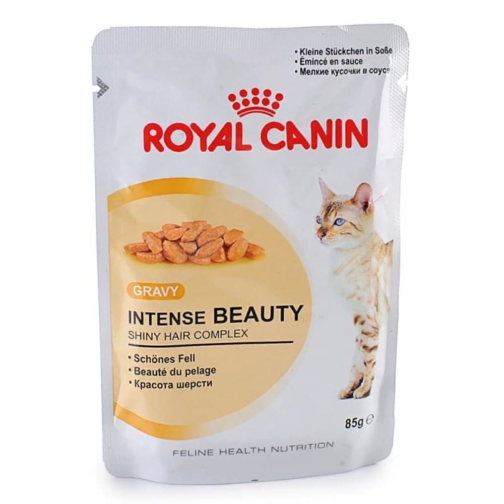 *Royal canin 85г пауч для кошек Интенс Бьюти (кусочки в соусе)(Уценка) *Royal canin 85г пауч для кошек Интенс Бьюти (кусочки в соусе)(Уценка)