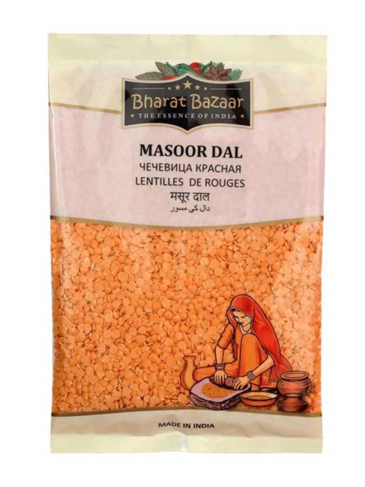 Bharat Bazaar Masoor Dal Чечевица красная дробл 500 г 2 шт