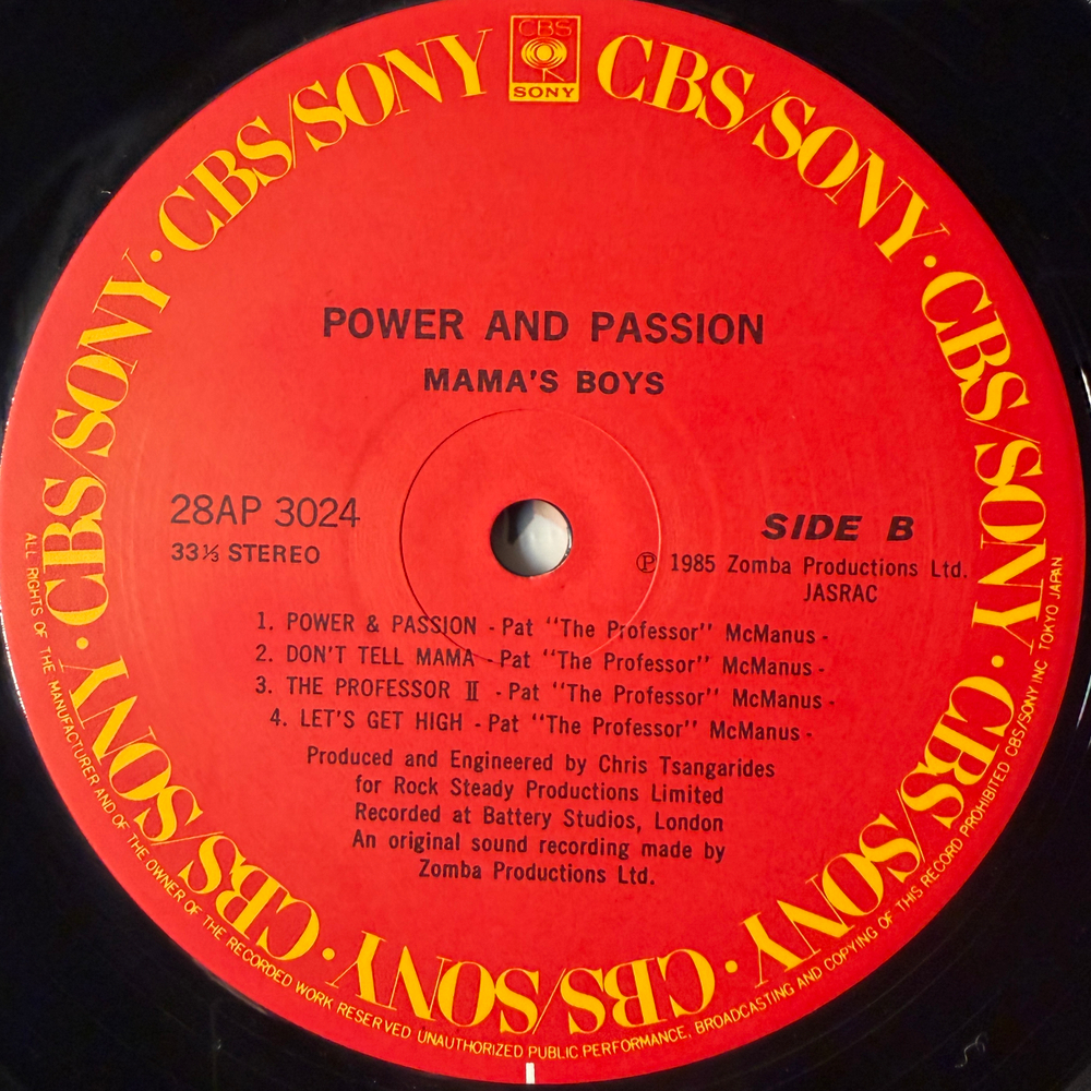 Mama's Boys ‎– Power And Passion (Япония 1985г.)