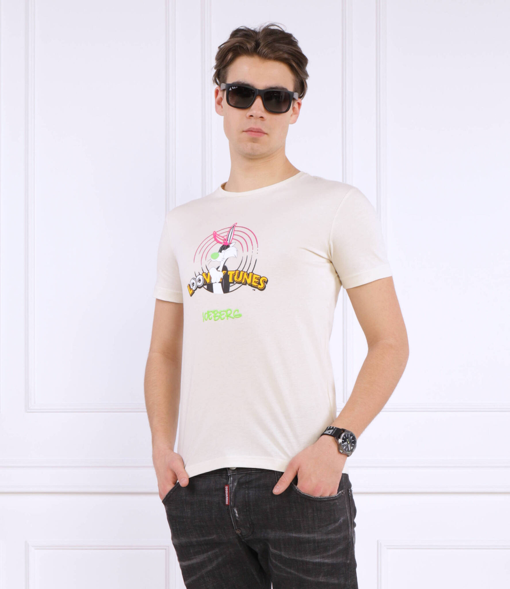 Футболка iceberg x looney tunes Iceberg - экрю(232 I1P F01B 6301)