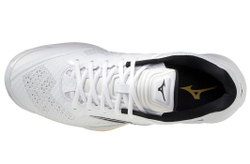 Мужские кроссовки для бадминтона/сквоша Mizuno Wave Stealth V - white/black/lemon chrome