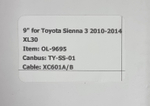 Установочный комплект для TOYOTA Sienna  KUBERG OL-9695