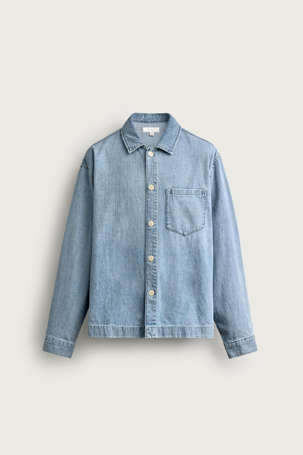 ДЖИНСОВАЯ РУБАШКА BOXY FIT — ZARA