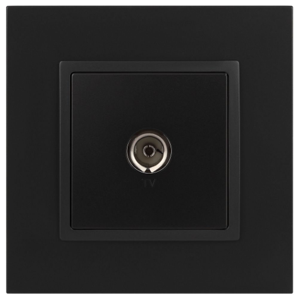 Розетка ЭРА Elegance 14-3101-05 TV одиночная IP20 антрацит | Эра Elegance
