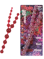 Красные анальные бусы Triple Anal Pleasure Beads ( 30 см ,красный) (Цвет: красный)
