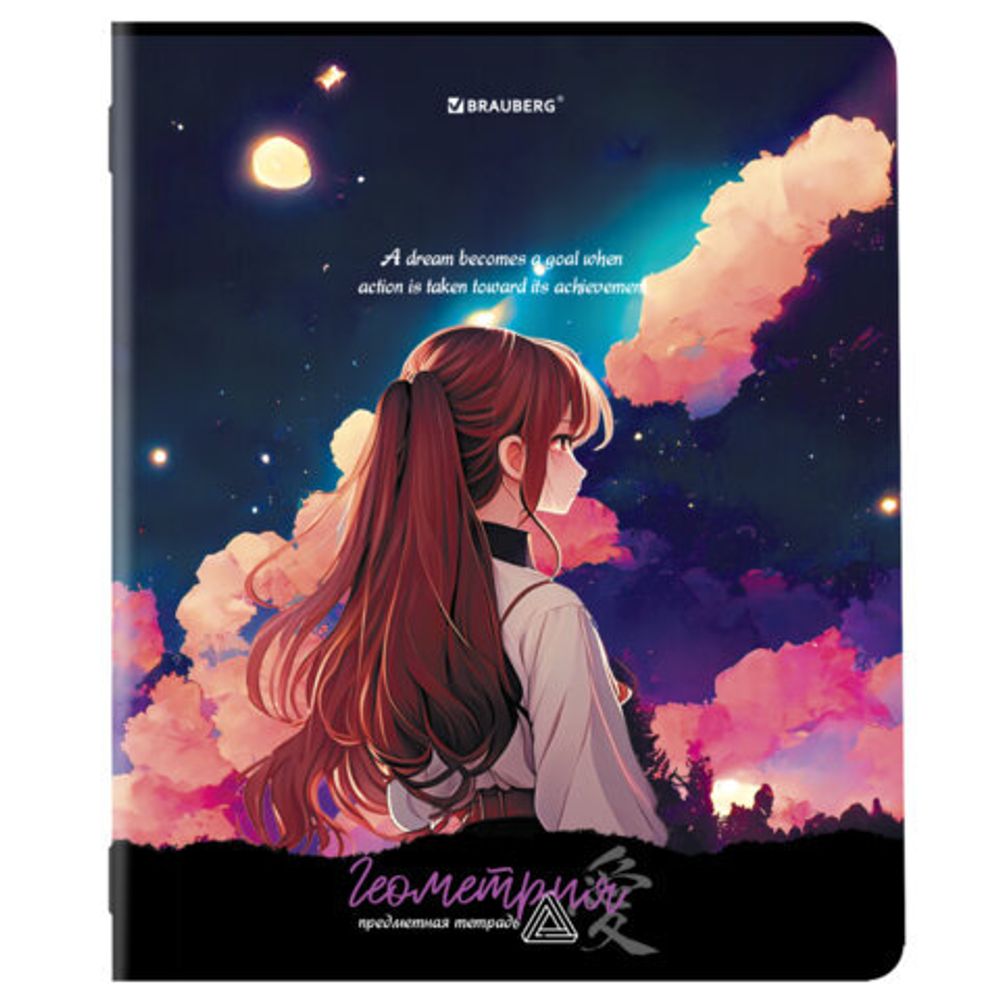 Тетради предметные, КОМПЛЕКТ 12 ПРЕДМЕТОВ, "ANIME GIRLS", 48 л., матовая ламинация, BRAUBERG, 404832