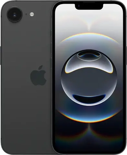 Смартфон Apple A3409 iPhone 16e 256Gb черный моноблок 3G 4G 1Sim 6.1" 1170x2532 iOS 18 48Mpix 802.11 a/b/g/n/ac/ax NFC GPS Protect