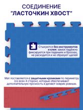 Будо-мат EVA DFC 100 x 100 см, 20 мм, цвет сине-красный