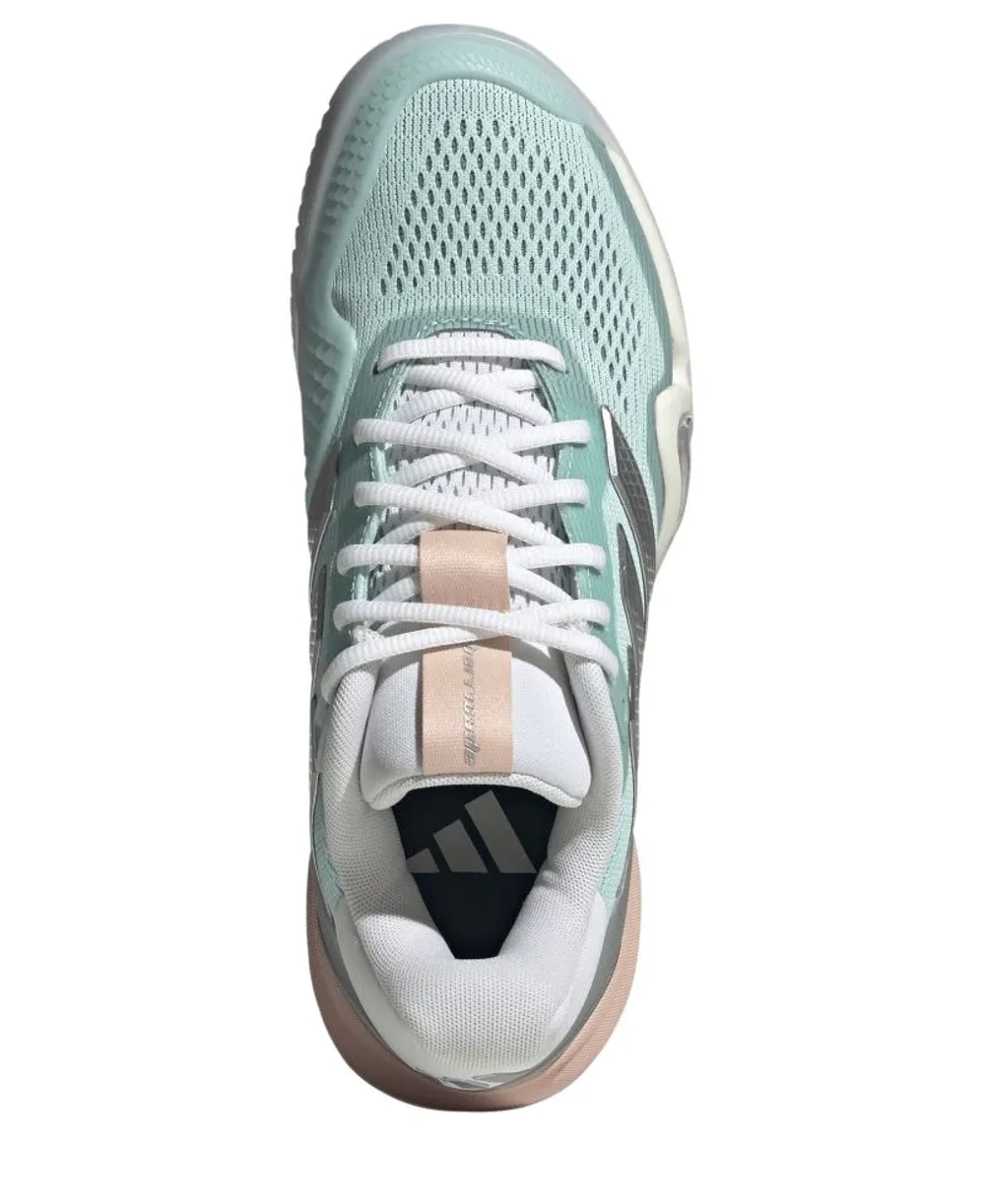 Женские теннисные кроссовки Adidas Barricade 14 W - semi flash aqua/silver metallic/blush pink