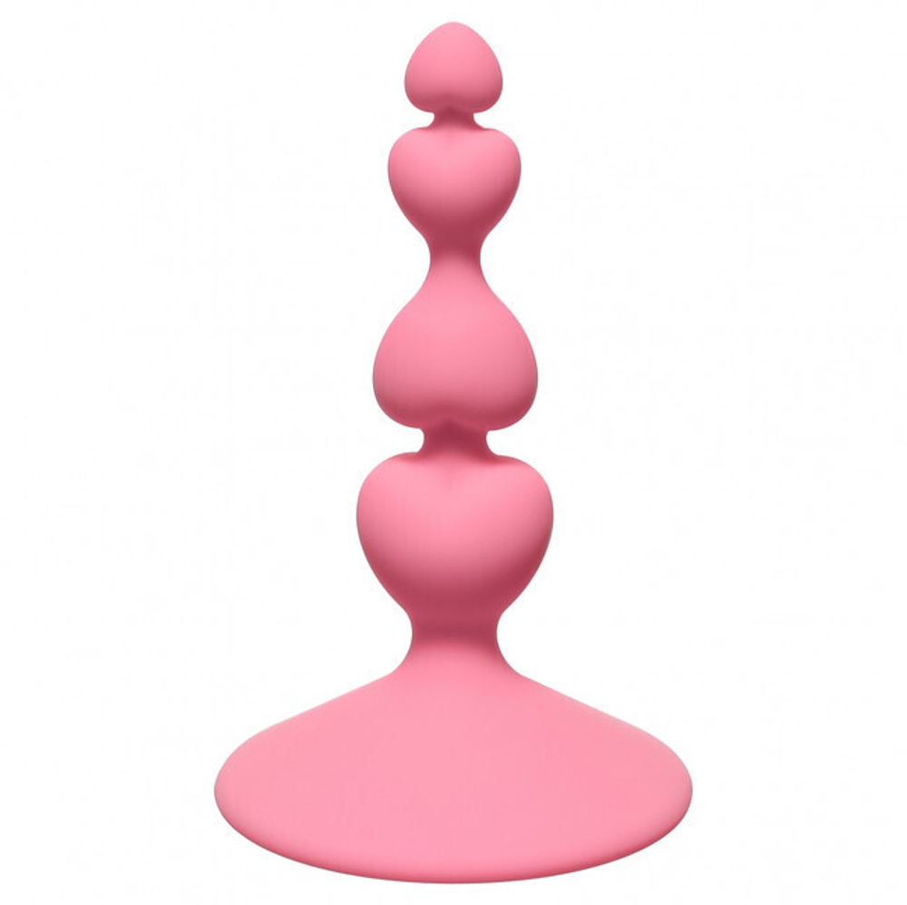 Короткая анальная цепочка Sweetheart Plug (10 см , розовый) (Цвет: розовый)